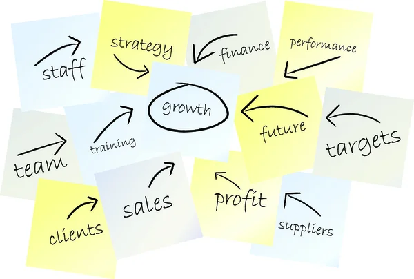 Concepto de crecimiento de la estrategia empresarial — Archivo Imágenes Vectoriales
