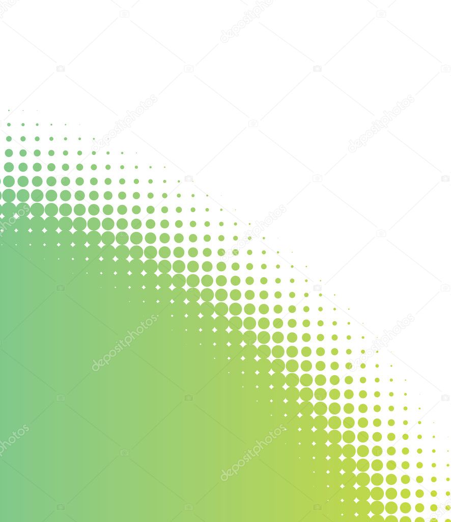 green halftone dots background