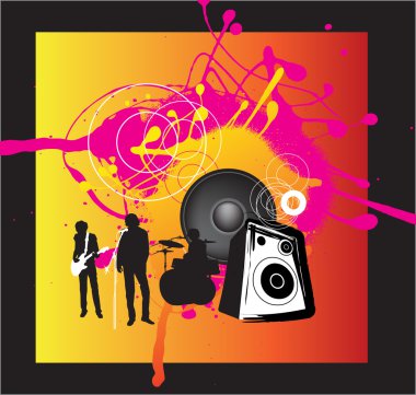 music band rock background clipart