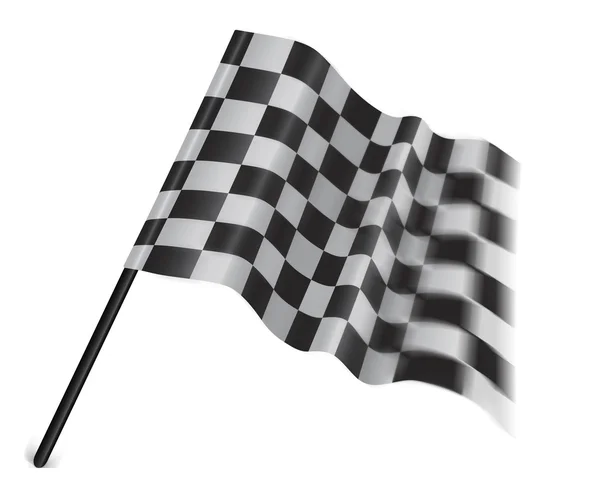 Checkered or chequered flag on a white background — Stock Photo, Image