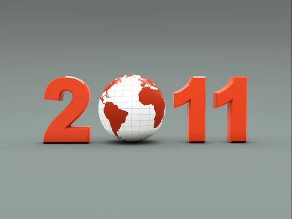 Третий новый 2011 год иллюстрация — стоковое фото