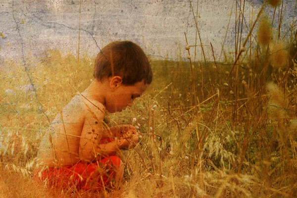Dítě v přírodě — Stock fotografie