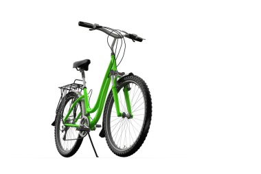 3D mountain bike on a white background clipart