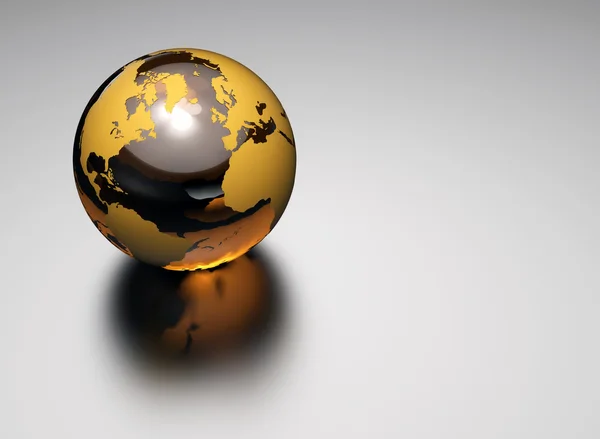 3d 玻璃地球 — Stockfoto