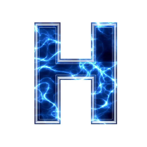 Elektryczne 3d list na białym tle - h — Zdjęcie stockowe