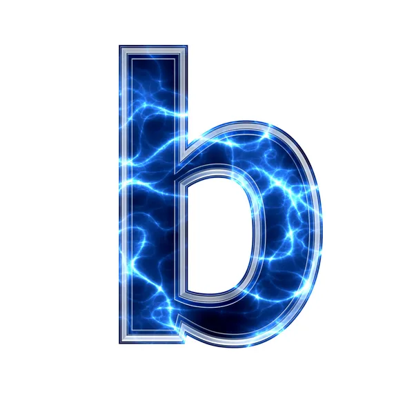 Electric 3d letter - b — Stock Photo, Image