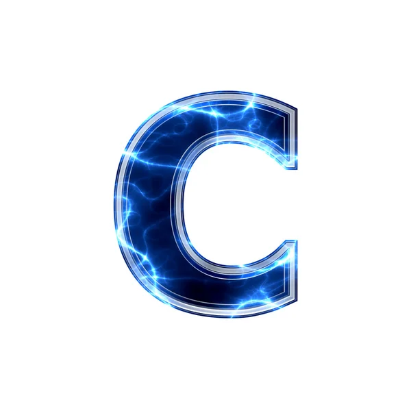 Electric 3d letter - c — Stock Photo, Image
