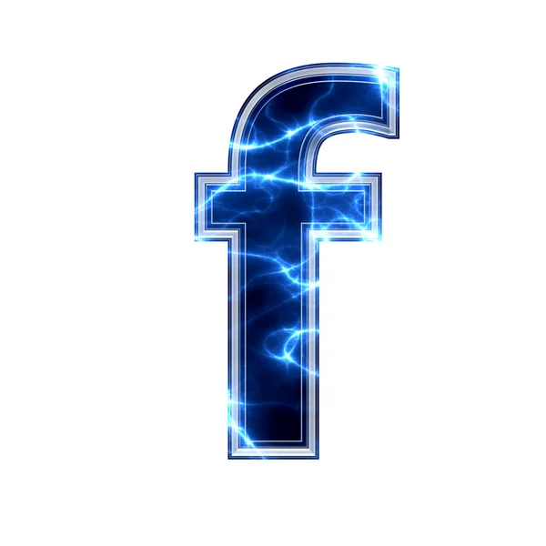 Electric 3d letter - f — Stock Photo, Image