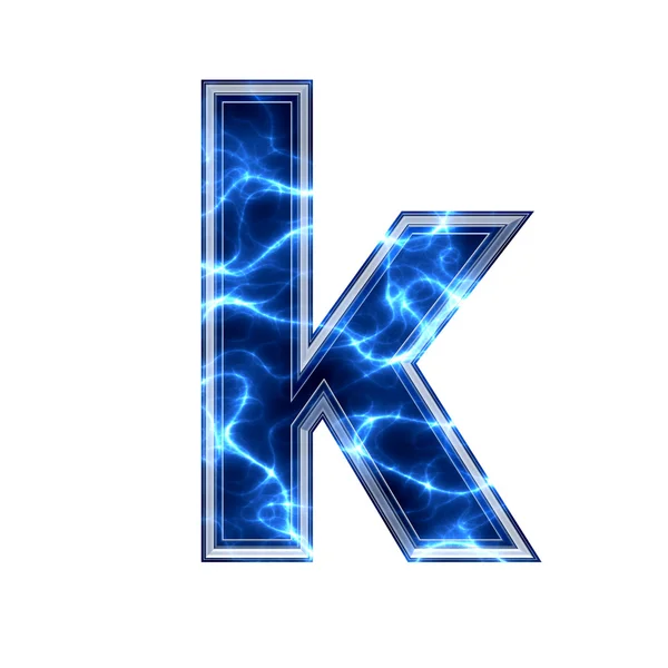 Electric 3d letter - k — Stock Photo, Image