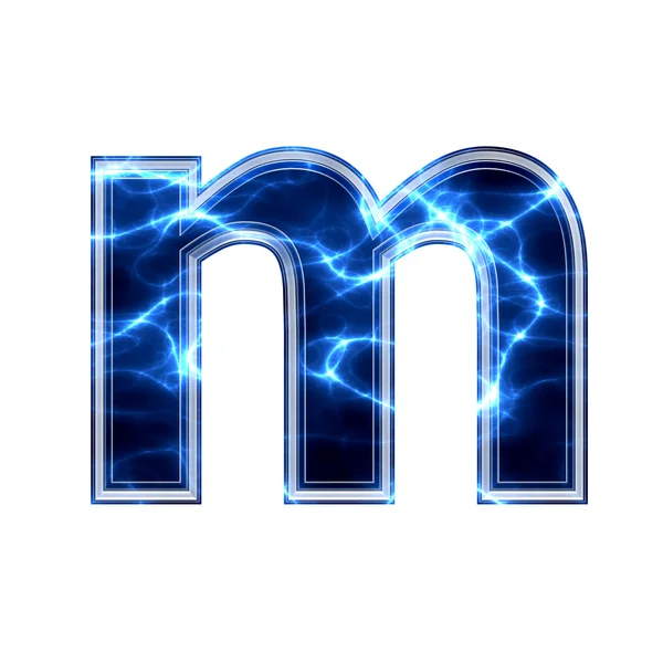 Elektromos 3D-s betű - m — Stock Fotó
