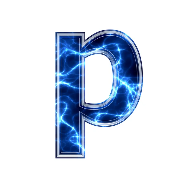 Elektryczne litery 3d - p — Zdjęcie stockowe