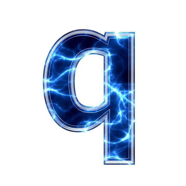 Elektryczne litery 3d - q — Zdjęcie stockowe