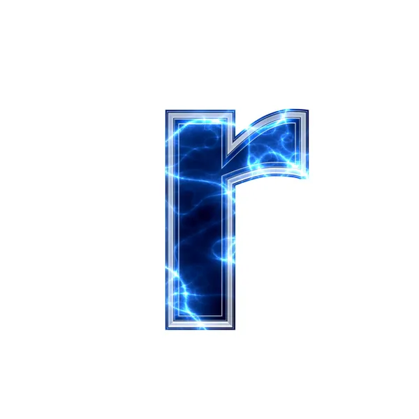 Elektryczne litery 3d - r — Zdjęcie stockowe