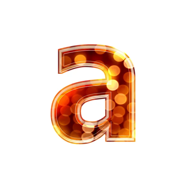 3d letter met gloeiende lichten textuur - A — Stockfoto