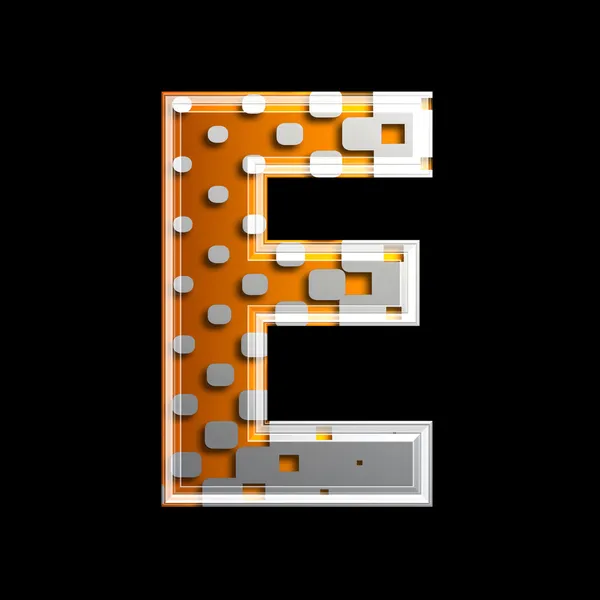 Напівтонова 3d літера - E — стокове фото