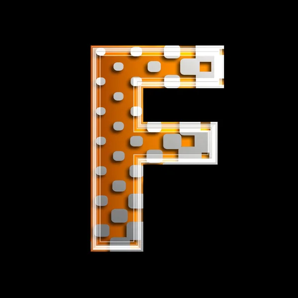 Yarı ton 3d mektup - f — Stok fotoğraf