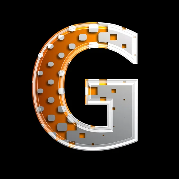 Полутоновая 3d буква - G — стоковое фото