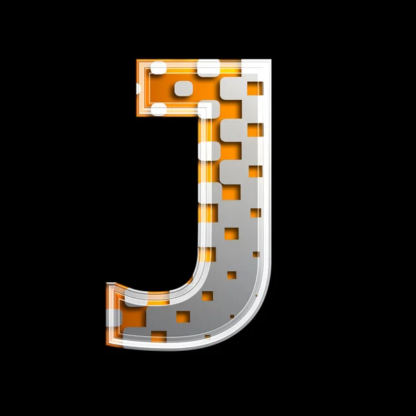Напівтонова 3d літера - J — стокове фото