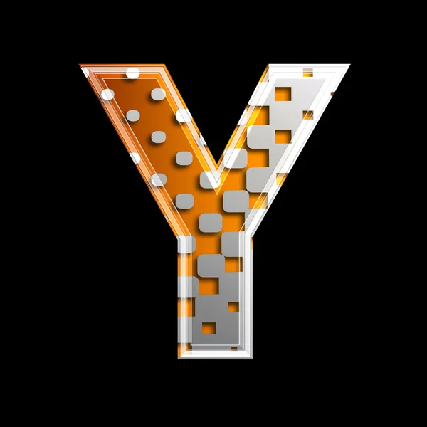 Напівтонова 3d літера - Y — стокове фото