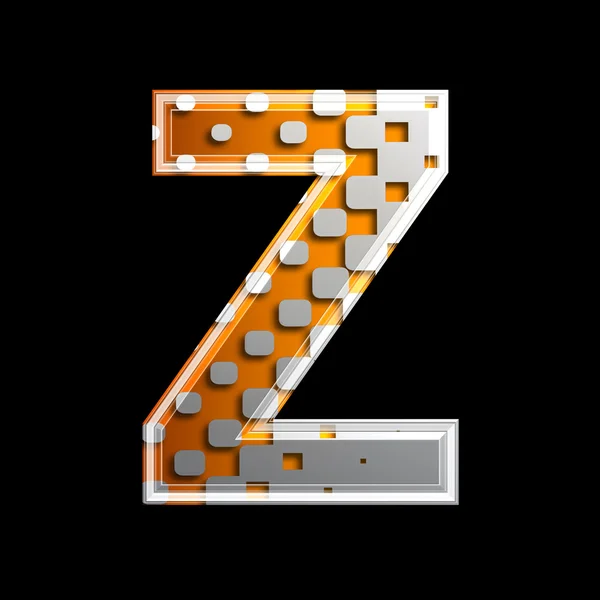 Напівтонна 3d літера - Z — стокове фото