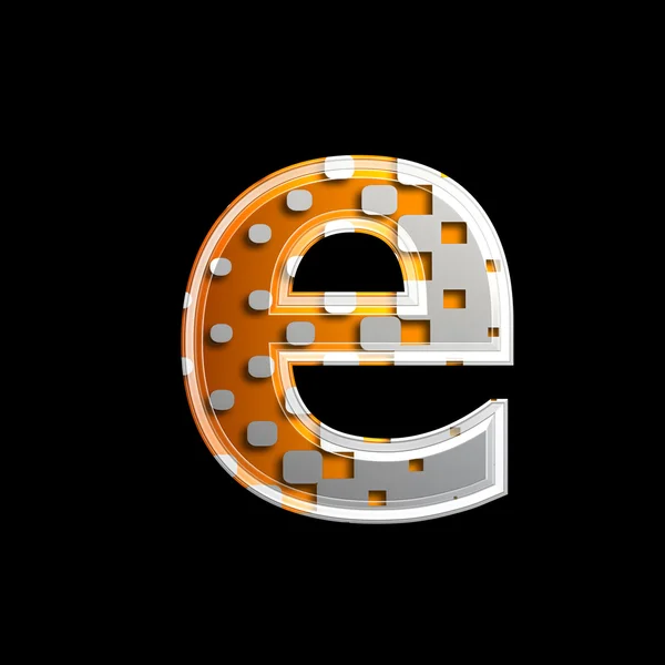 Полуодна буква 3D - E — стоковое фото