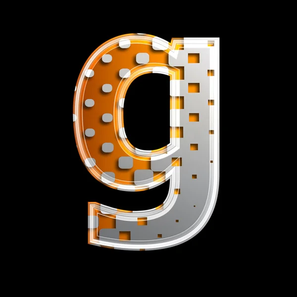 Напівтонова 3d літера - G — стокове фото