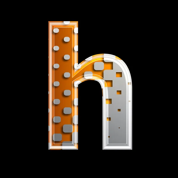 하프톤 3d 편지-h — 스톡 사진