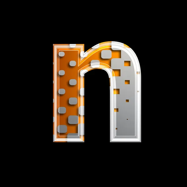 Напівтонна 3d літера - N — стокове фото