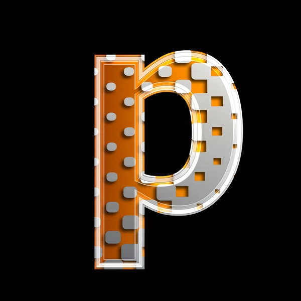 Półtony litery 3d - p — Zdjęcie stockowe