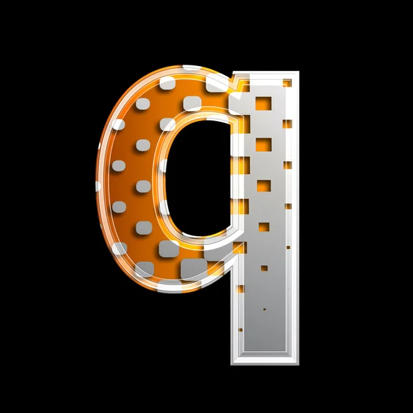 Напівтонова 3d літера - Q — стокове фото