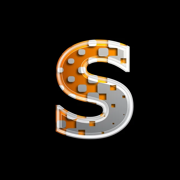 Напівтонова 3d літера - S — стокове фото