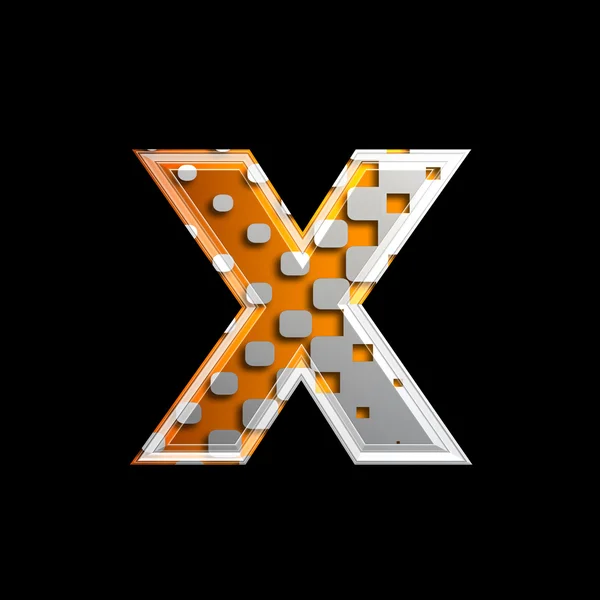 Halftone 3d letter - X — Stock Photo, Image