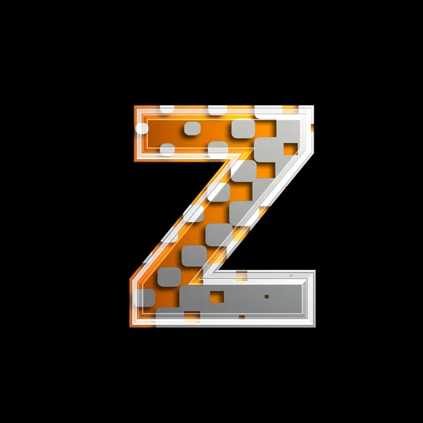 Halftone 3d letter - Z — Stock Photo, Image
