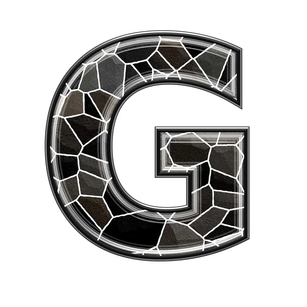 Абстрактная трехмерная буква с текстурой каменной стены - G — стоковое фото
