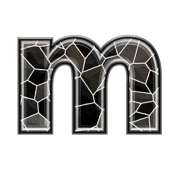 Abstrakt 3d brev med stenmur textur - m — Stockfoto