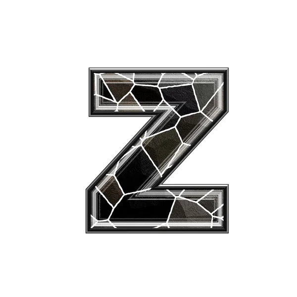 Абстрактная трехмерная буква с текстурой каменной стены - Z — стоковое фото
