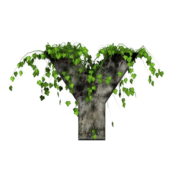 Ivy a 3D-s kő-levél - zöld y — Stock Fotó