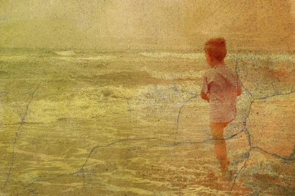 Criança e mar — Fotografia de Stock