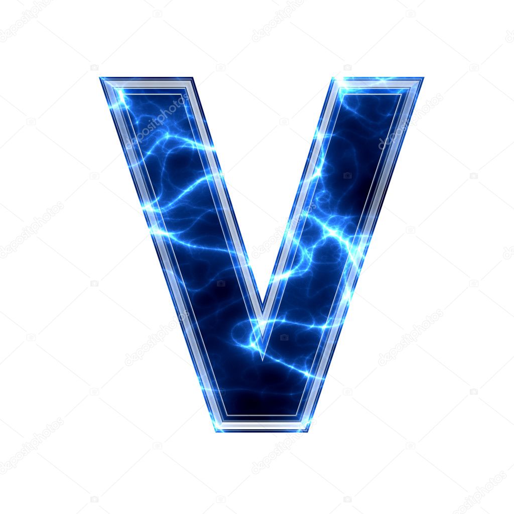Electric 3d Letter On White Background V Stock Photo By C Chrisroll
