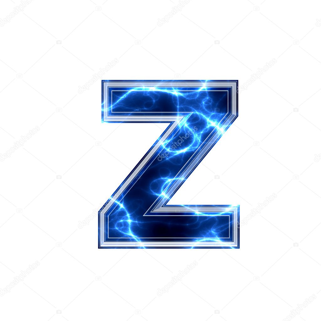 Electric 3d letter - z