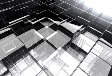 Abstract glass structure clipart