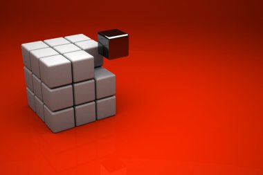 3d cube clipart