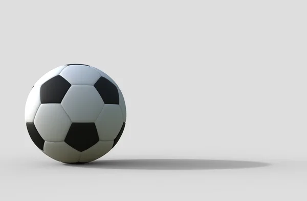 Ballon de football sur fond blanc — Photo