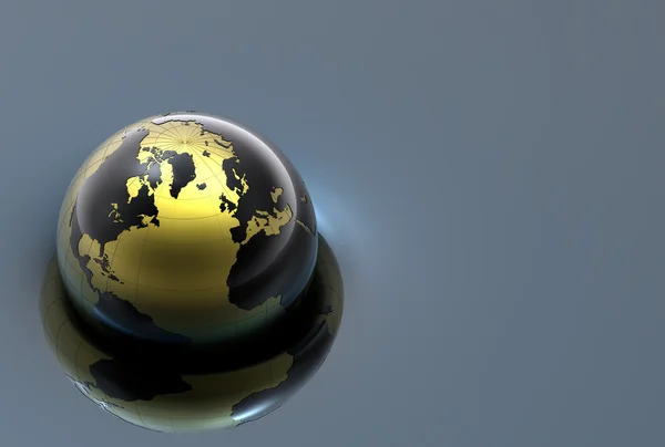 Globe en métal 3d — Photo