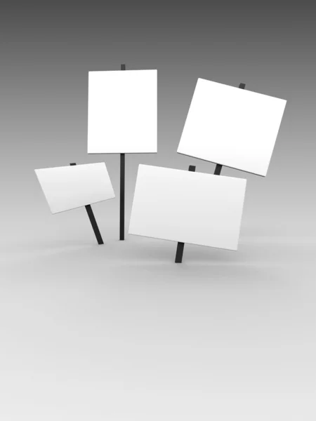 3d blank notices — Stock Photo, Image