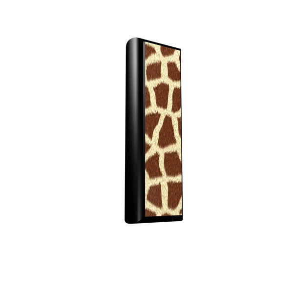 3d carta con textura de piel de jirafa - I — Foto de Stock