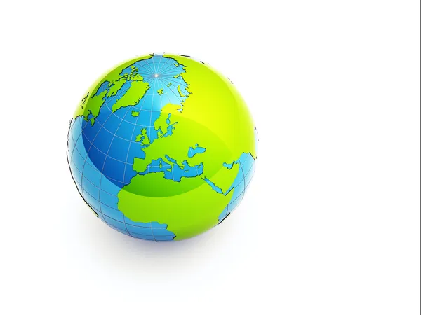 3D zelená země — Stock fotografie
