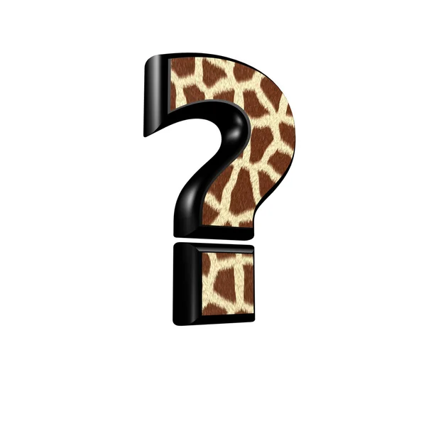 3D výslech bod s žirafou kožešinové textury — Stock fotografie