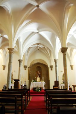Interior of Mertola church, Portugal. clipart