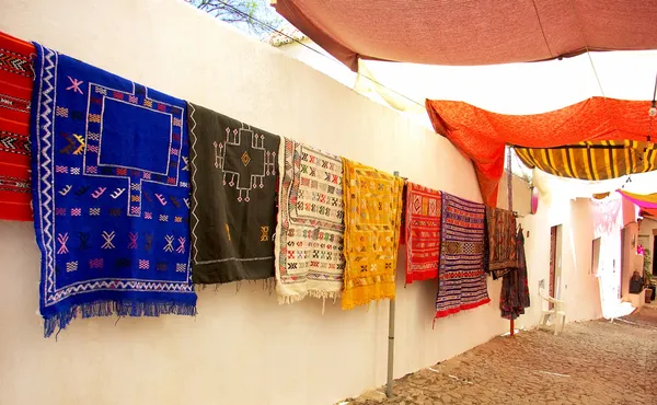 Arabski dywany w targach. — Zdjęcie stockowe